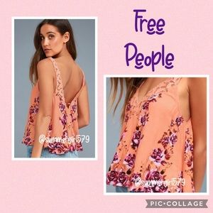 Free People Intimately Morning Rose Floral Cami